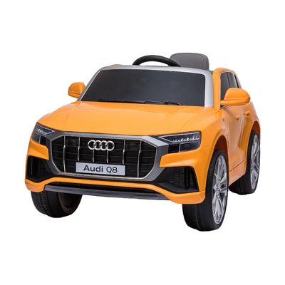 라이드 온 토이 2022 허가된 6V 12V 배터리 전기 어린이 SUV 음악과 오렌지색 조명