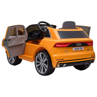 라이드 온 토이 2022 허가된 6V 12V 배터리 전기 어린이 SUV 음악과 오렌지색 조명