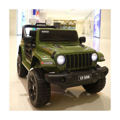 빨간색 12v 4 휠 라이트 전기 2 좌석 리모컨 충전 가능한 장난감 자동차