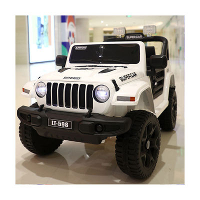 빨간색 12v 4 휠 라이트 전기 2 좌석 리모컨 충전 가능한 장난감 자동차