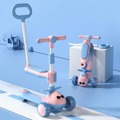 3in1 다기능 베이비 워커 3 휠 타기 겹치기 큰 바퀴 스쿠터 자동차 어린이