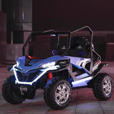 인기 있는 12V UTV 차에 타고 어린이용 리모컨 LED 라이트 2석 빨간색 파란색 흰색